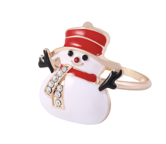 Rond de serviette - Bonhomme de neige